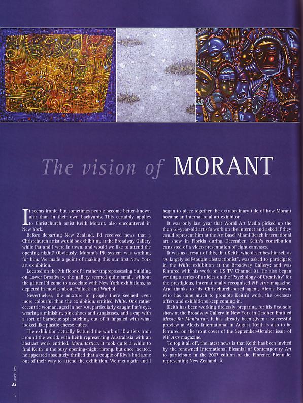 The vision of Morant, Avenues